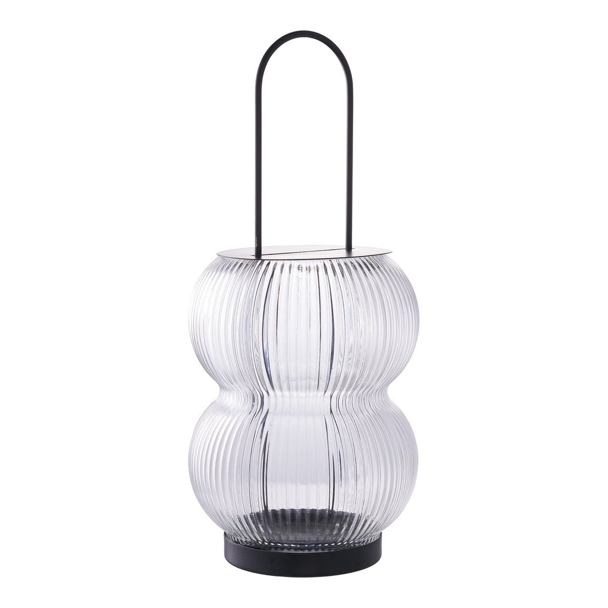 Lucena Lantern - Schwarz, Metall/Glas, 16x16x36 cm