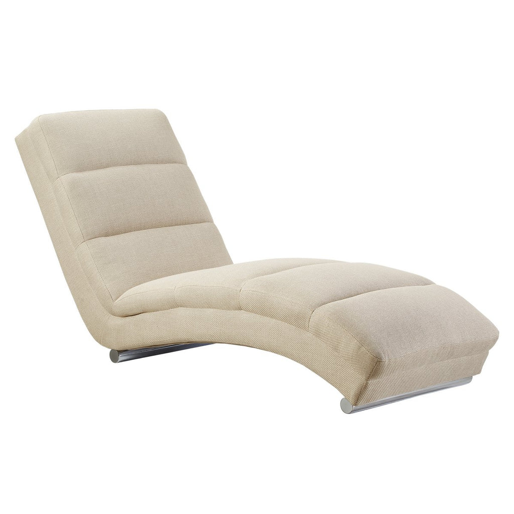 Chaiselongue Strukturstoff Beige