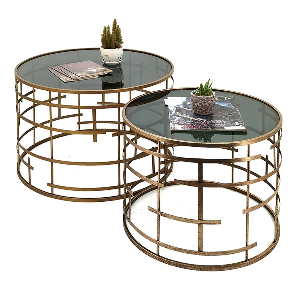 Seitentabelle (Set von 2) Ø 75x50 / Ø 60x46 cm