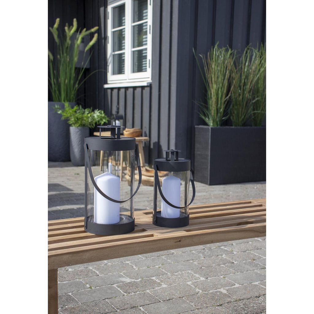 Bondi-Laternen – Schwarz, Stahl/Glas – 2er-Set
