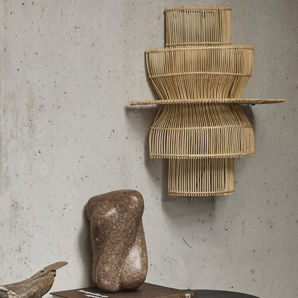 Saturn Wandlamp Rattan