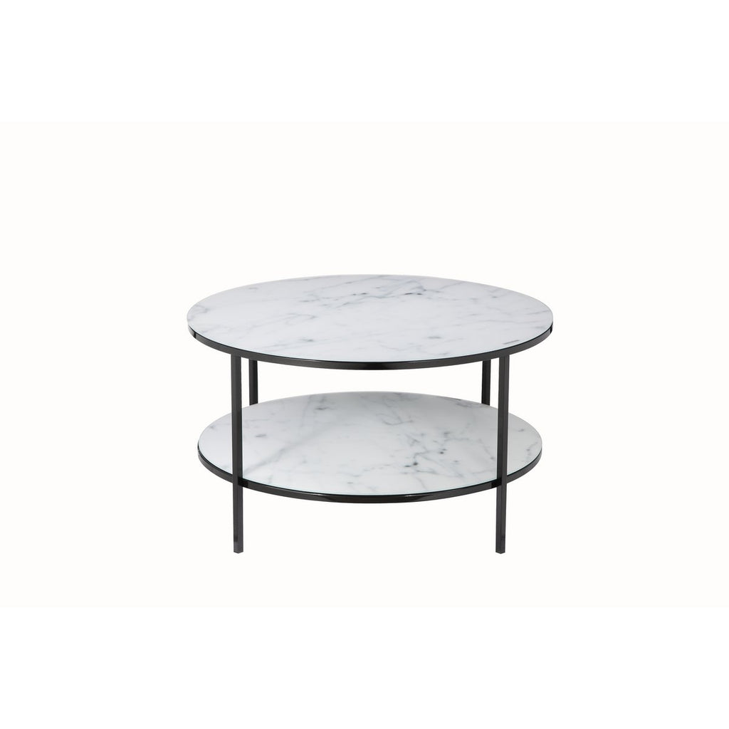 Couchtisch mit 2 Ablagen Ø 80 cm