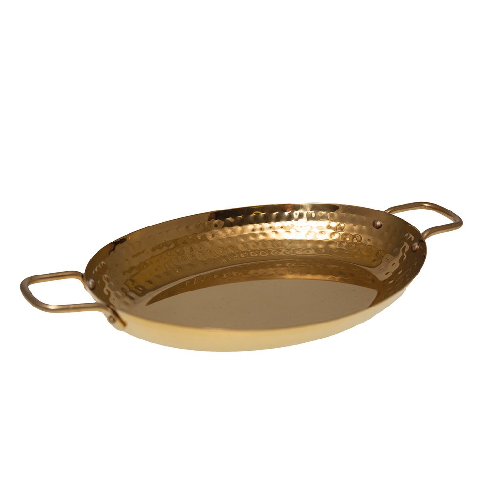 Goldener ovaler Topf 25x18.5x4cm
