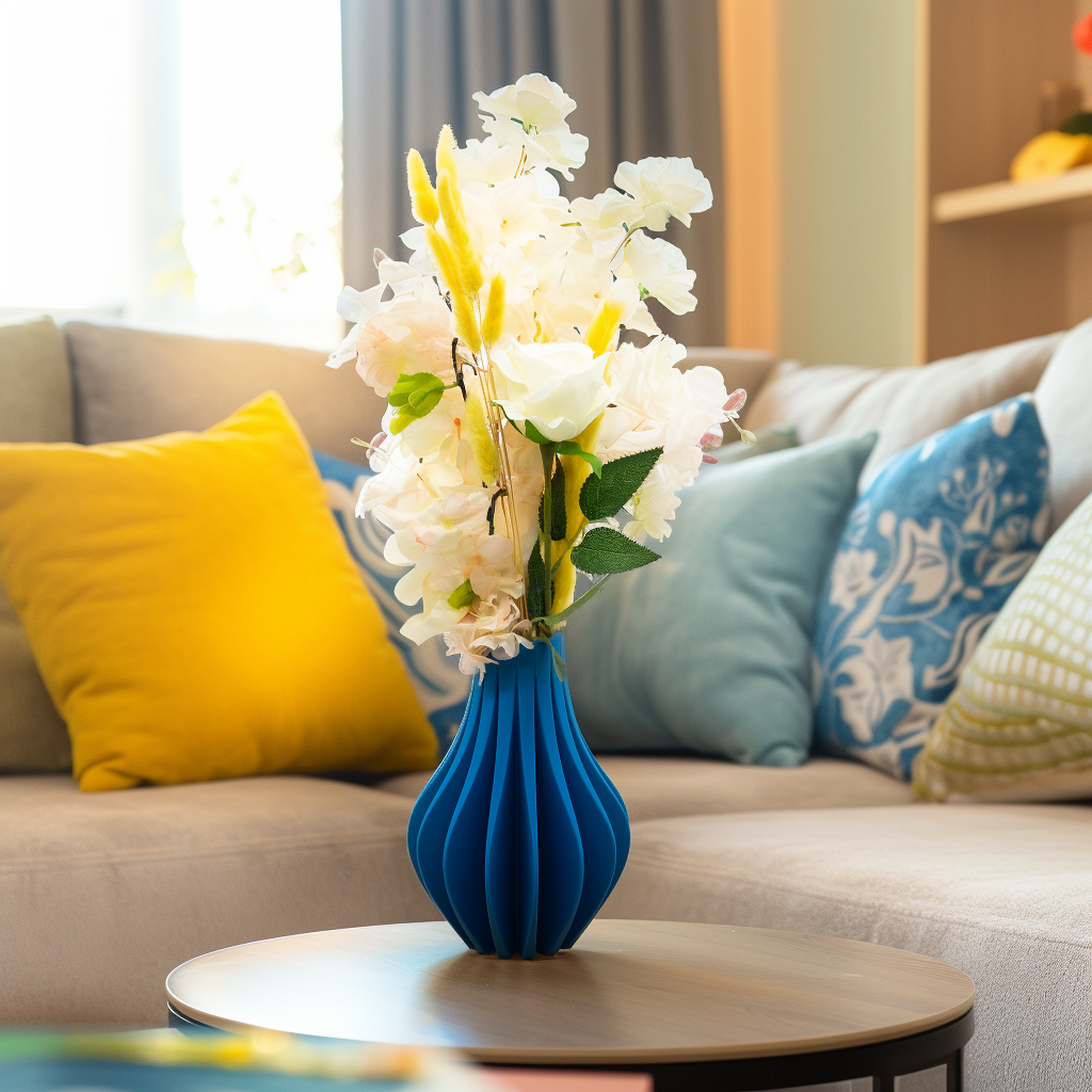 Aventa 3D-Vase – 3D-gedruckte Vase – nachhaltiges PLA – geeignet für künstliche Blumen