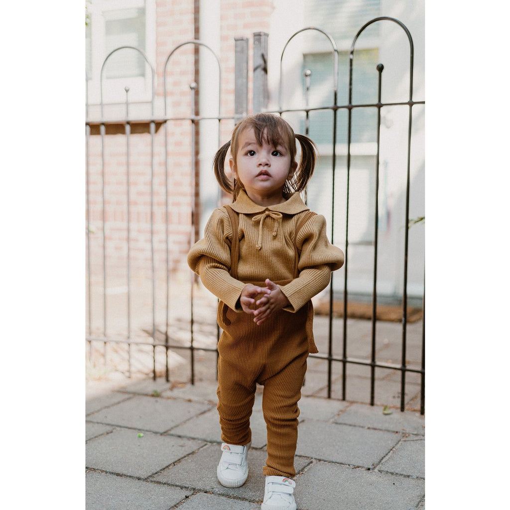 Baby Knotenpullover aus Baumwolle – Violett | La Olivia Kids