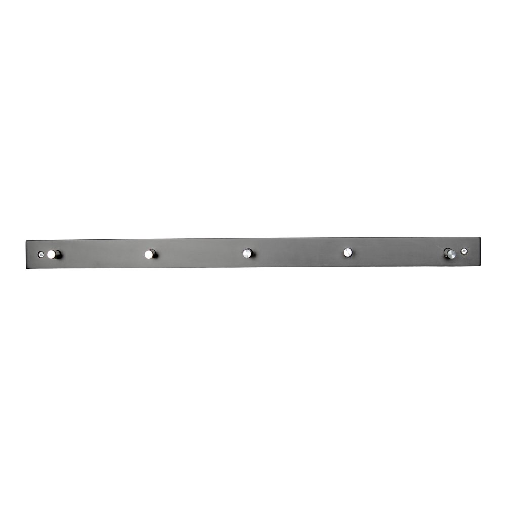 Padova Garderobe – Schwarz, Kiefernholz/Stahl, 70 x 5 x 2 cm