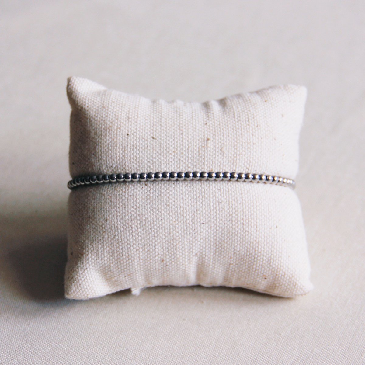 SA831: Stahlperlenarmband "Klein" - Silber