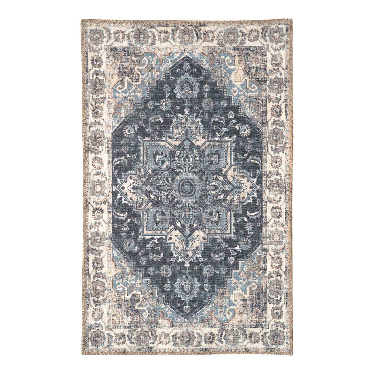 Havana-Fußmatte – Blau, Chenille-Polyester, 50 x 80 cm