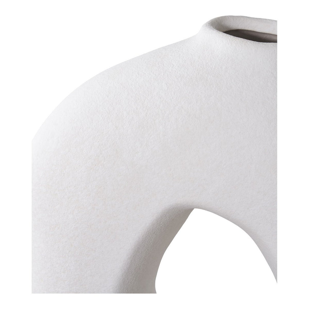 Hohe Keramik-Vase weiß - moderne Wohndekoration