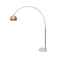Bogenlampe Kupfer mit Marmorfuß