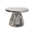 Beistelltisch Mosaik Marmor Weiß rund – Leitmotiv Mosaic Marble Ø 42 cm