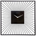 Wanduhr 45x45x15cm - Lautlos - Schwarz - Metall - "Vasco Square"
