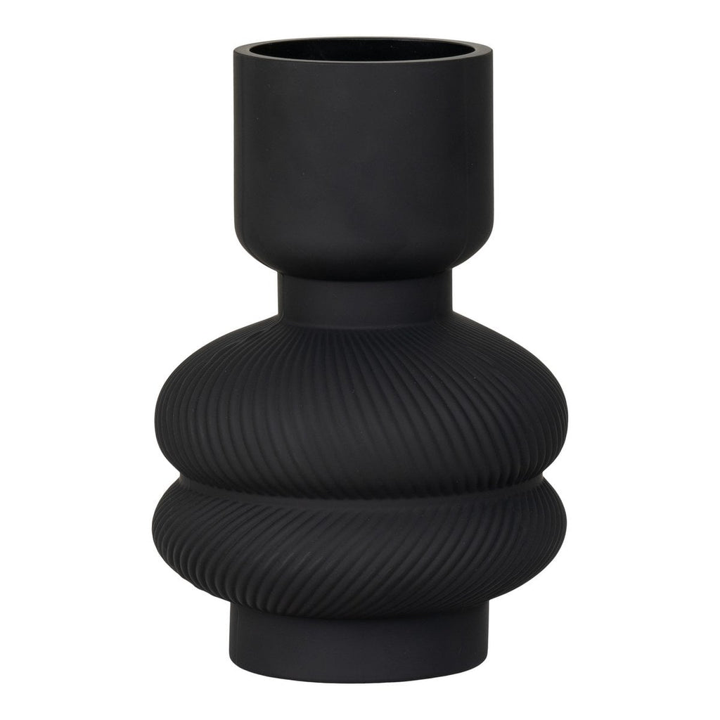 Vase - Schwarz, Glas, Ø15x22cm