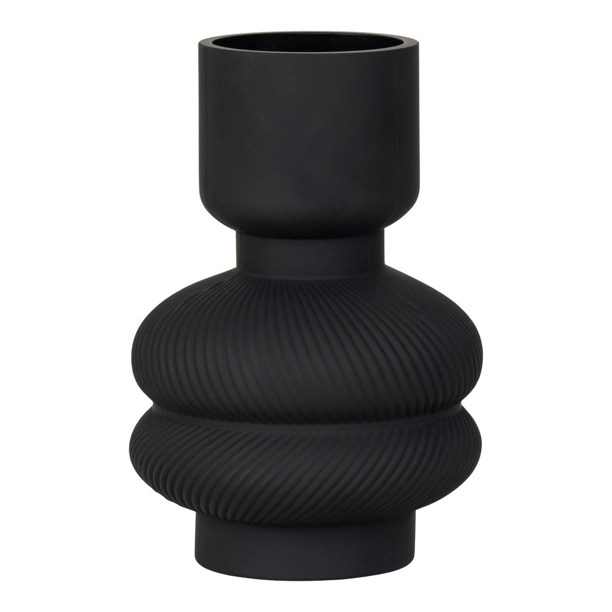 Vase - Schwarz, Glas, Ø15x22cm