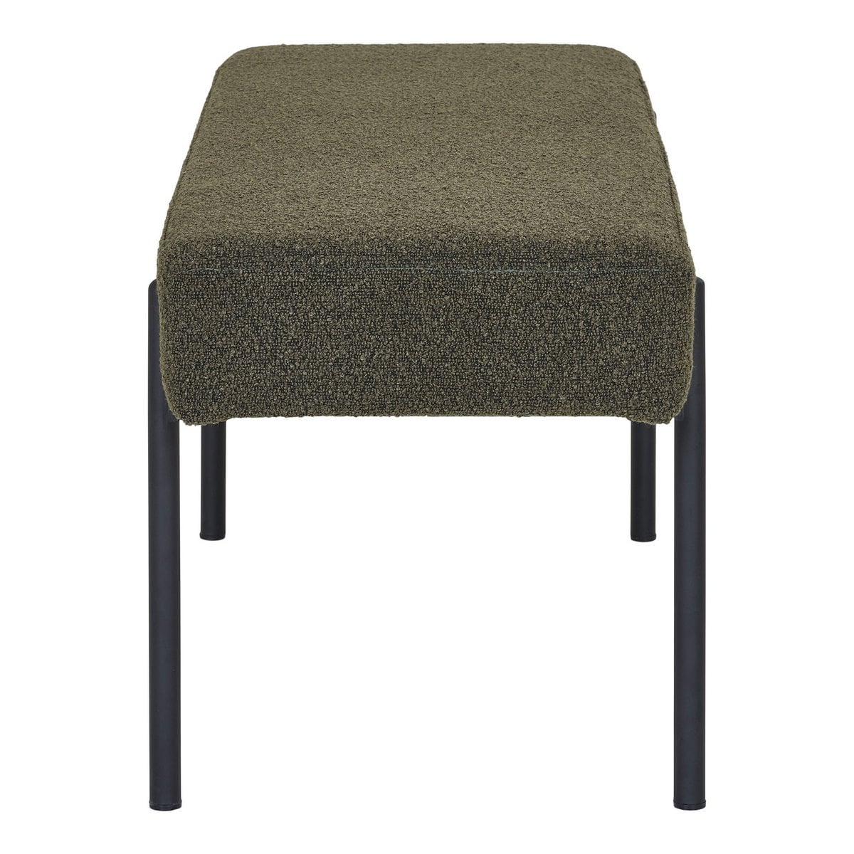 Swindon Bank Dunkelgrün – Polsterbank 100 cm | Stahl & Stoff