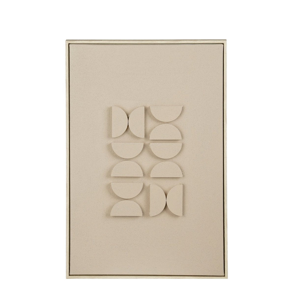 Wanddekoration Hellgrau 60x40cm – Mica Decorations – Frontansicht