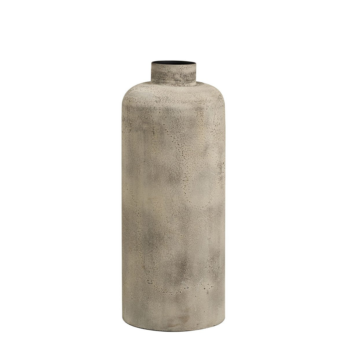 Hou Decorative pot, metal, antique beige, ø24x60,5 cm