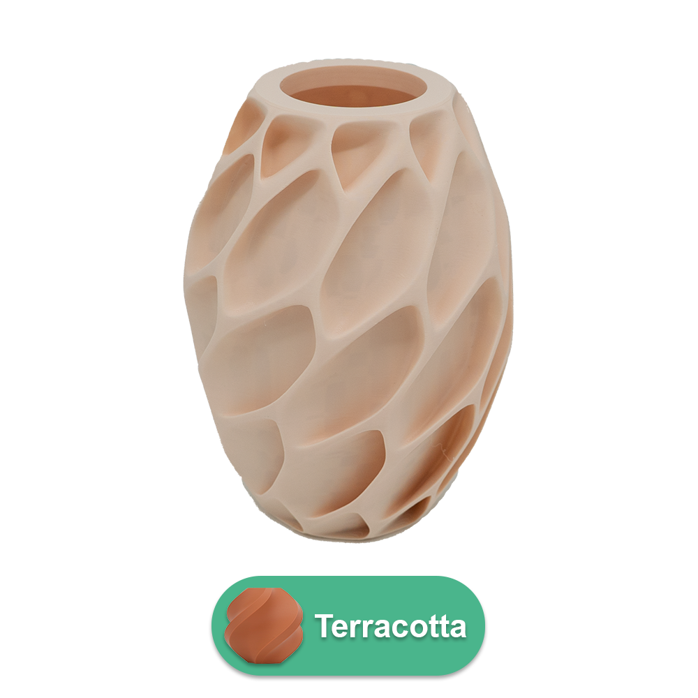 Oruna 3D-Vase – 3D-gedruckte Vase – nachhaltiges PLA – geeignet für künstliche Blumen