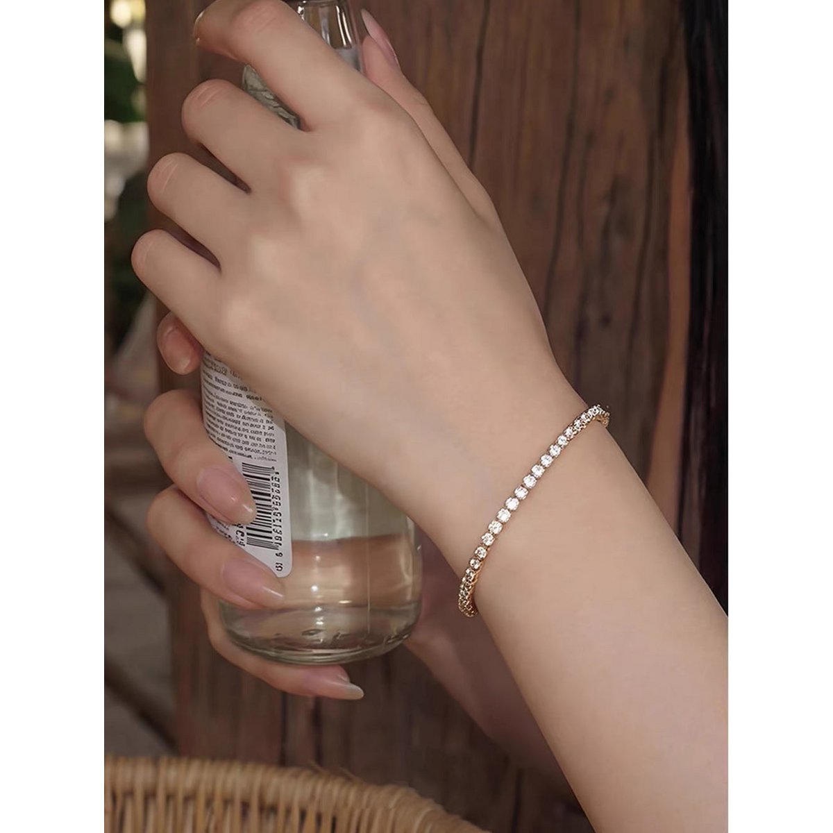 Zeitloses Tennisarmband im Diamant-Look