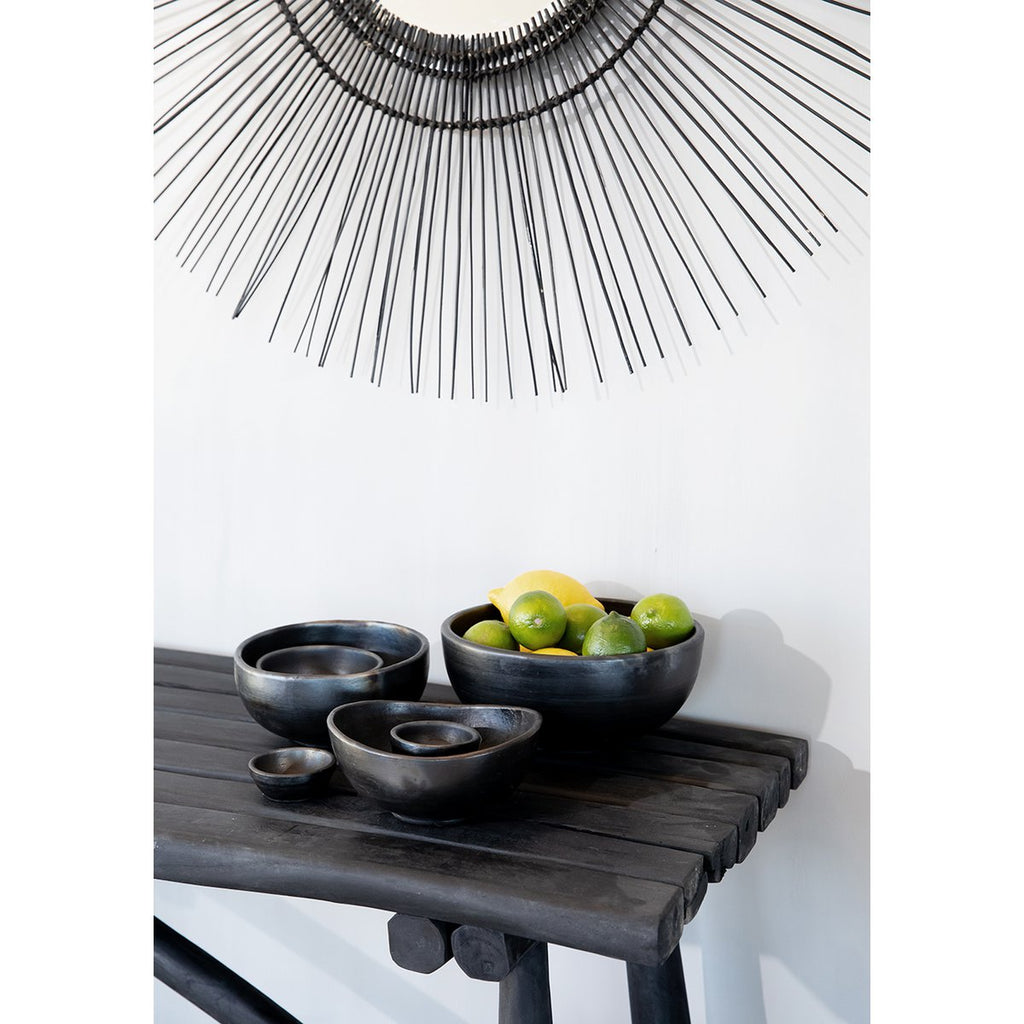 The Burned gebogene Schalen – Schwarz – 3er-Set