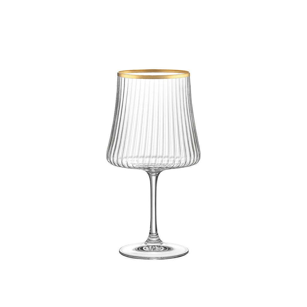 Weingläser Goldrand Gesamtansicht – 6er Set Premium Qualität