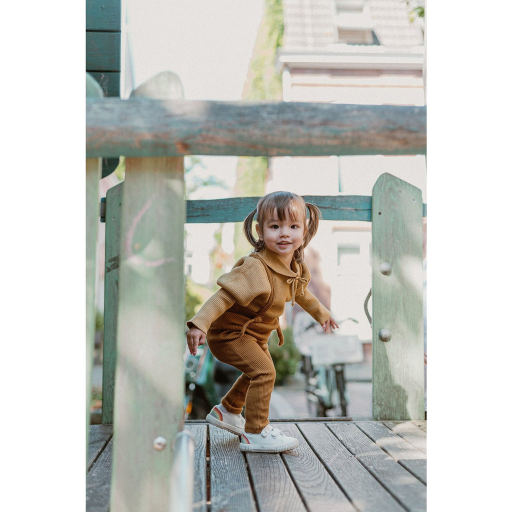 Baby Knotenpullover aus Baumwolle – Violett | La Olivia Kids