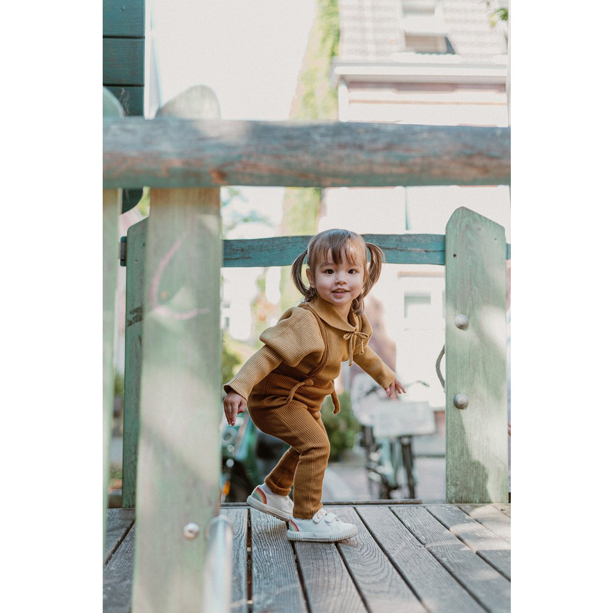 Baby Knotenpullover aus Baumwolle – Violett | La Olivia Kids