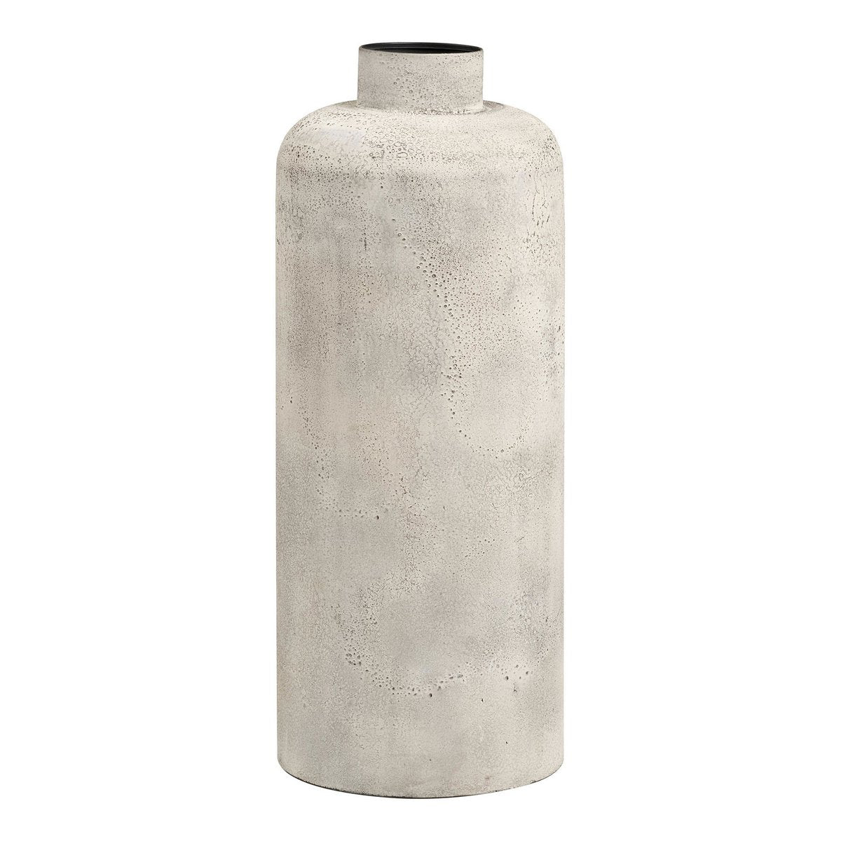 Hou Decorative pot, metal, antique beige, ø24x60,5 cm