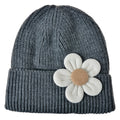 Hut Kind Grau Synthetik Blume