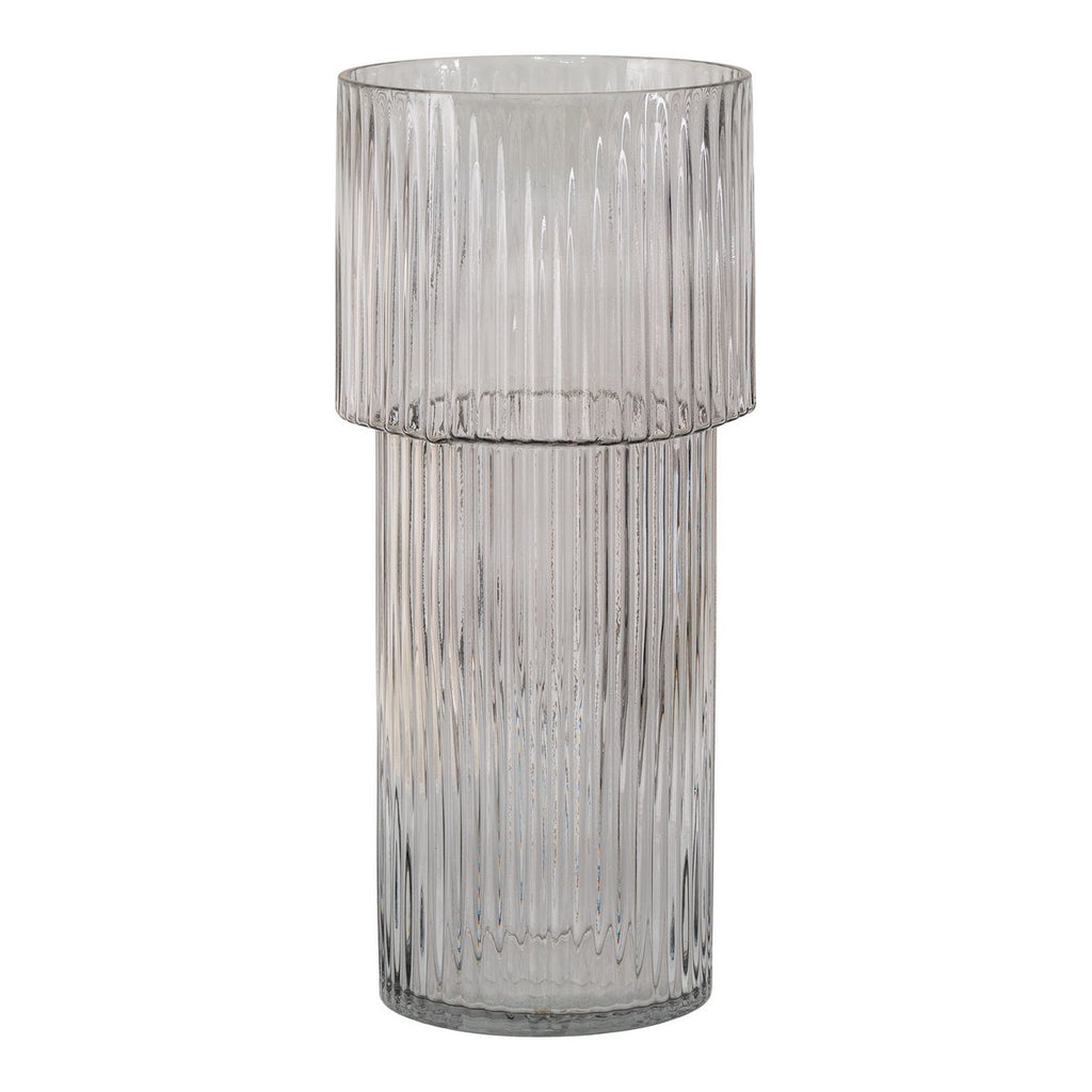 Vase - Klares, mundgeblasenes Glas, Ø17,5x40 cm