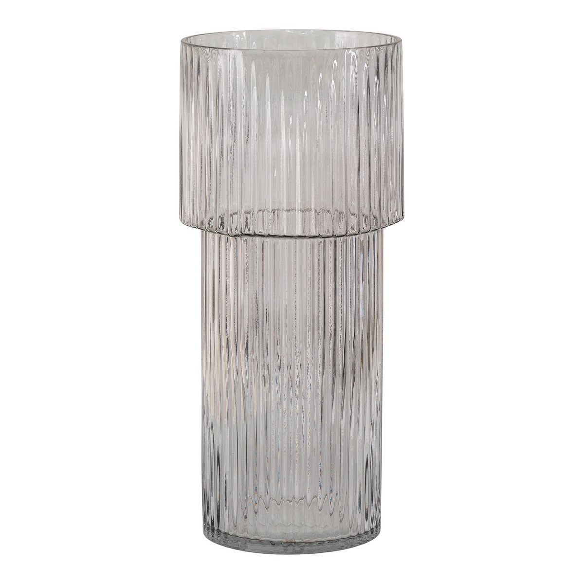 Vase - Klares, mundgeblasenes Glas, Ø17,5x40 cm