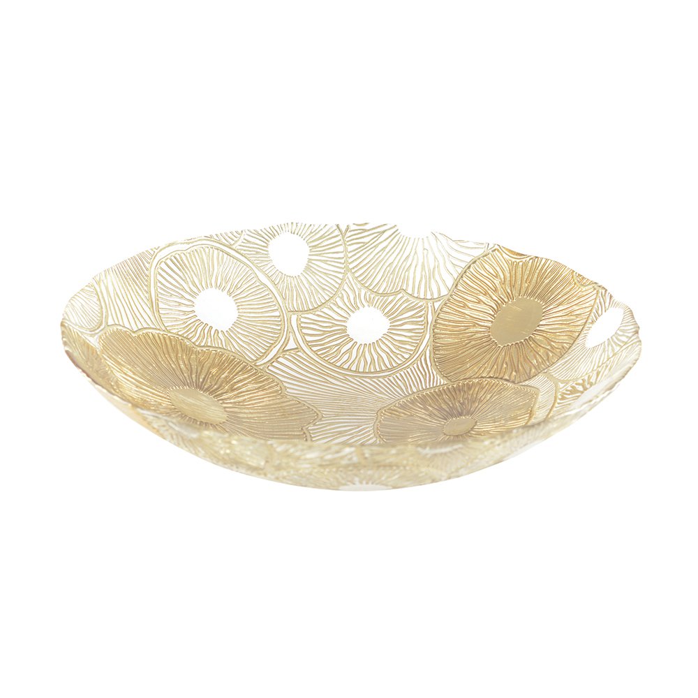 Goldene Lotus Obstschale 33cm