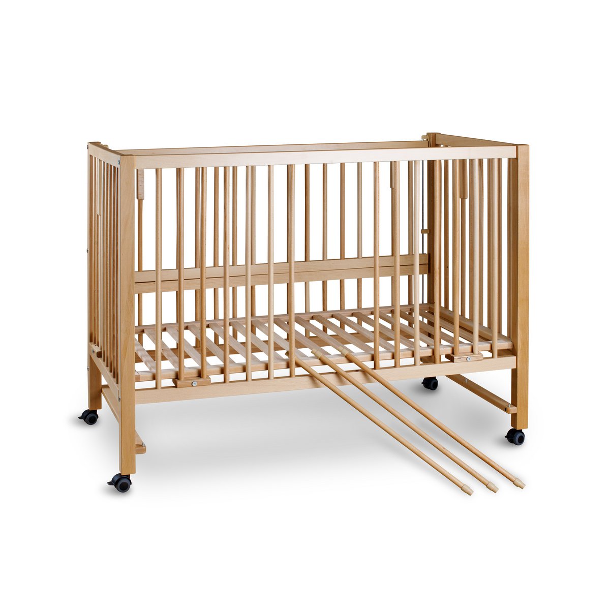tiSsi® XXL Beistell- / Kinderbett HAJO Buche NATUR 120x60 cm
