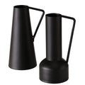 Vase Nikka H21cm Metall Mattschwarz