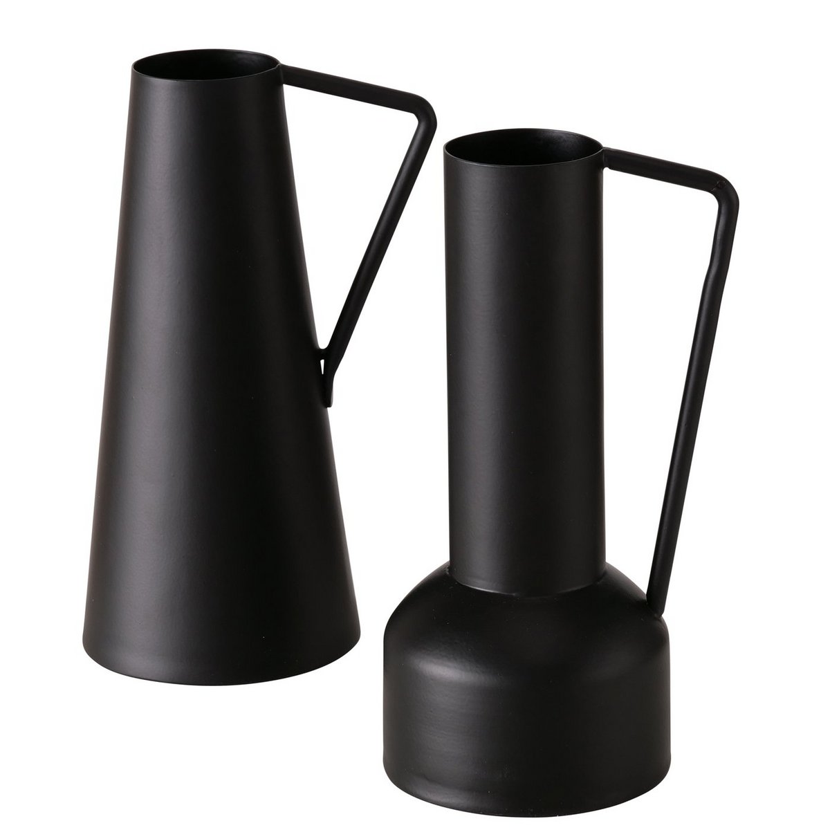 Vase Nikka H21cm Metall Mattschwarz