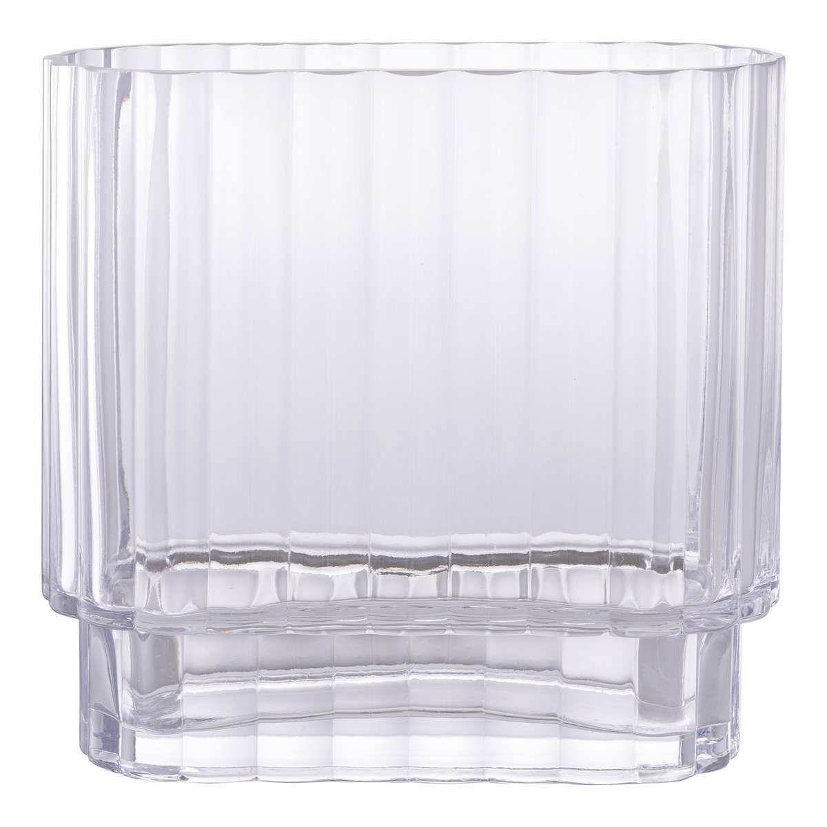 Vase - klares Glas, 20x9x19,5 cm