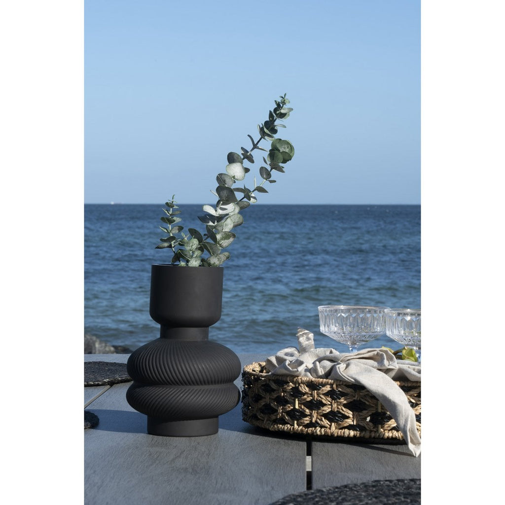 Vase - Schwarz, Glas, Ø15x22cm