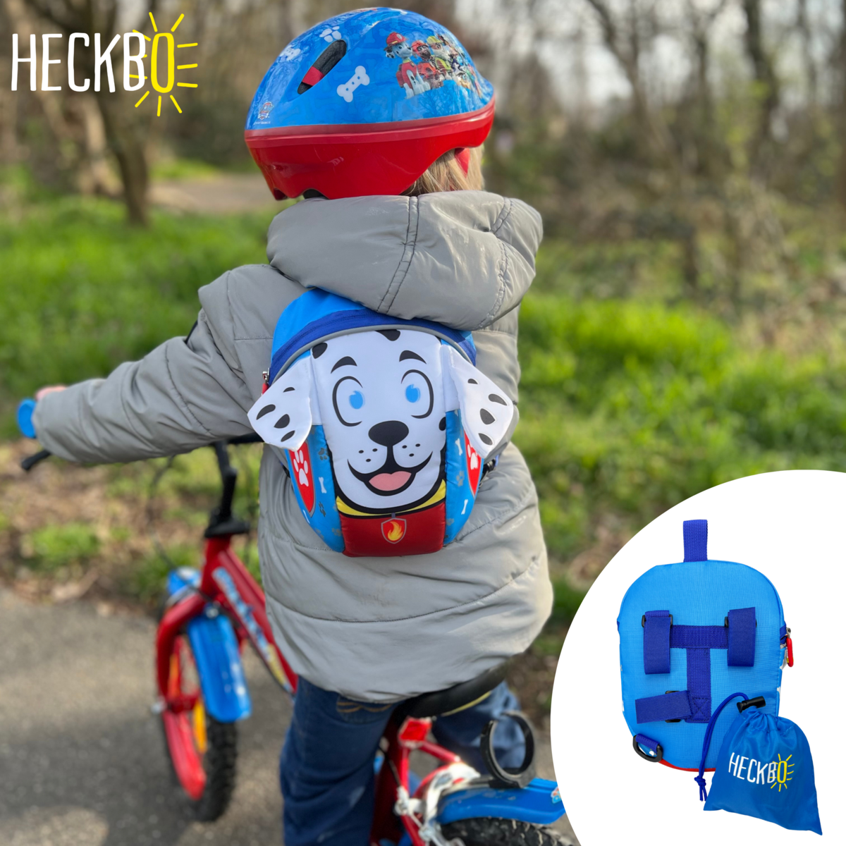 2 in 1 Fahrradtasche & Rucksack - Hund