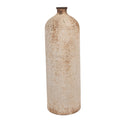 Vase Ø 14x42 cm Beigefarbenes Metall