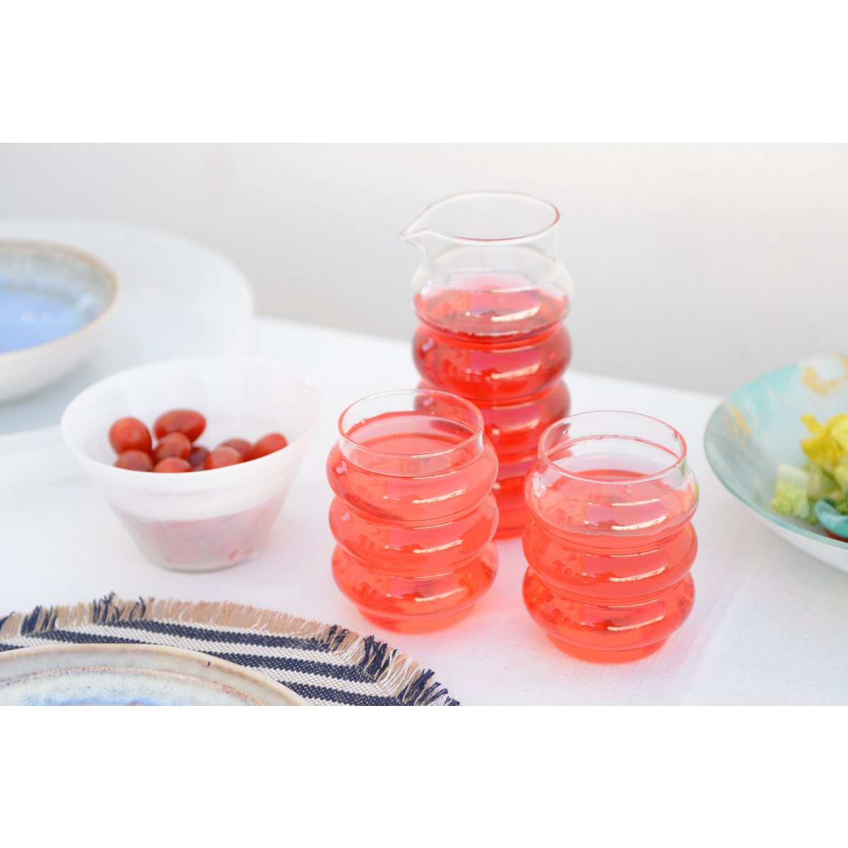 Wassergläser 400ml Detail – Modernes Blasen-Design